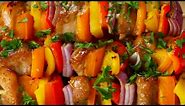 Honey-Garlic Chicken & Veggie Skewers