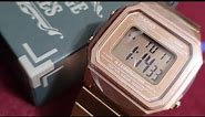 Casio Vintage Unisex Digital Watch Rose Gold Unboxing