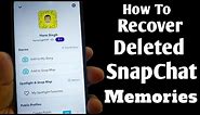 How To Recover Aka Backup Deleted Snapchat Memories | Restore Deleted Snapchat Memories