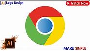 how to make google chrome logo in illustrator | logo design |icon design @ideatodesignbyjahid