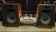 Demo of Klipsch Heresy II with Rare Sansui SM-20 Tube Stereo Receiver