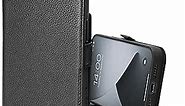 TORRO Leather Case Compatible with iPhone 14 Pro – Genuine Leather Wallet Case/Cover with Card Holder and Stand Function (Black)