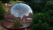 The Largest Luxury frameless transparent dome D12 meters glamping Butterfly Mountain LA USA