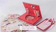 Bee Mine Valentine Pop Up Card SVG kit -3D Diorama Card Template - Darina's Crafts