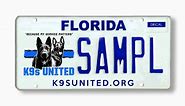 Florida License Plate — K9s United