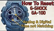How To Reset CASIO G-SHOCK GA-100 Watch | Hands Alignment Adjusting | SolimBD