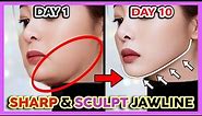 👋 GET SHARP DEFINED JAWLINE FAST | SCULPT A BEAUTIFUL JAWLINE AND CHIN WITH KOREAN MASSAGE