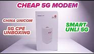 CHINA UNICOM 5G MODEM UNBOXING AND QUICK TESTING USING SMART UNLI 5G