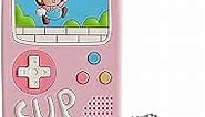 Retro Phone Case for iPhone 12/12 Pro,Kawaii 3D Cartoon Retro Classic Cellular Phone with Keychain Soft Silicone Shockproof Protector Cute iPhone 12/12 Pro Case for Girls Women Pink