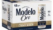 Modelo Oro Mexican Lager Import Light Beer, 12 Pack, 12 fl oz Aluminum Cans, 4% ABV