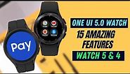 15 Amazing Features on Samsung Watch One UI 5.0 for Galaxy watch 5 series & watch 4 Series