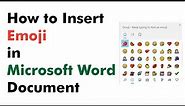 How to Insert Emoji | Emojis in Microsoft Word Document
