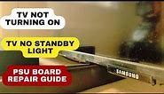How to fix Samsung TV Not Turning On | No Standby Light | Step-By-Step Samsung TV repair Guide