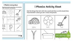 i Phonics Worksheet