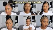 6 EASY Ways to Style Boho Knotless Braids in UNDER 10 Minutes | Naturally Sunny
