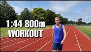 1:44 800m Runners Workout For Speed Endurance