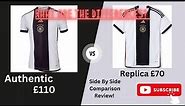 2022 Germany Home Shirt Fan Jersey & Pro Player Version Kit by Adidas Aeroready HeatRdy Comparison