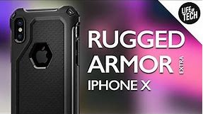 Spigen Rugged Armor Extra Case for iPhone X - Review (Spigen Rugged Armor Black) | 4K