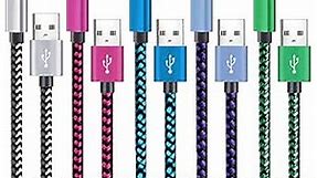 Teeind USB Type C Cable Fast Charging, Tpc001 5 Pack(6Ft 3A) Braided C Charger Cables Compatible with Samsung S10e/note 9/s10/s9/s8 Plus/A80/A50/A20