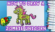 How to Draw a ZOMBIE UNICORN