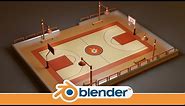 Making a Basketball Court in Blender 2.8 (Timelapse)