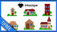 Inkscape | Draw Houses in Vector / SVG (Speed Art)