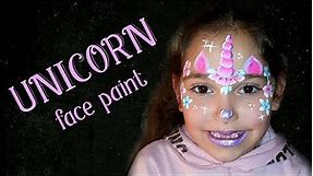 Unicorn face paint / Simple Unicorn Face Painting/ Unicorn face paint for beginners