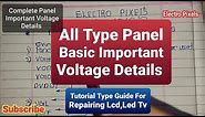 All led Panel Voltages Name and Values, Explained in Detailed||Tutorial for lcd, led Tv Repairing