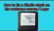 Kindle reader stuck on the logo - how to fix it