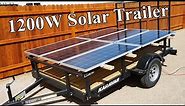 Flatbed Trailer w/ 1200W Solar Array to test All-in-one Solar Systems and Air Conditioner