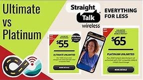Straight Talks's Unlimited Plans: Platinum vs Ultimate for Verizon, AT&T, Sprint & T-Mobile