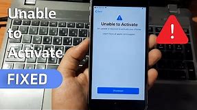 How to Fix Unable to Activate iPhone 6,6s,6+/7,7+/8,8+ | Activation Problem Solved