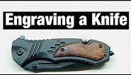 HOW TO LASER ENGRAVE A KNIFE Step by Step
