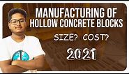 How to make concrete hollow blocks? Sizes and rates? Advantages and disadvantages?