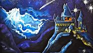 Hogwarts Castle Acrylic Painting on Canvas for Beginners Angelooney | TheArtSherpa