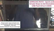 SAMSUNG RV413 Laptop - Quick and Simple Steps to Set Bootable USB Flash Drive in BIOS.