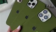 Olive green silicone case Available iPhone models