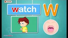 Learn to Read | Consonant Letter /w/ Sound - *Phonics for Kids* - Science of Reading