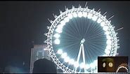 London Fireworks 2014 - British New Year's Eve - London Eye