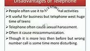 Advantages and Disadvantages of Telephone
