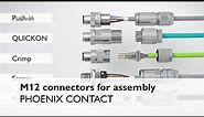 M12 connectors for assembly for best connectivity technology