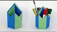 How to make Pen Stand (Pen Holder) - DIY Paper Pencil Holder