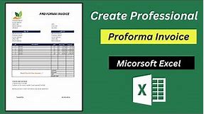 How to Create Professional Invoice in Excel | Proforma Invoice | AR Computer Guide