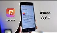 iOS 17 update for iPhone 8+ || How to install ios 17 in iPhone 8,8+