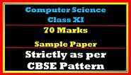Computer Science Class 11 Sample Paper 2023-24 Comprehensive Guide | TutorialAICSIP