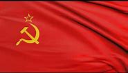 Soviet union flag - CCCP flag waving in the wind