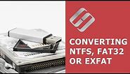 Converting NTFS, FAT32 or exFAT USB Flash Drive, External Drive Without Losing Data ⚕️🖴📁
