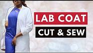 HOW TO MAKE A LAB COAT | Cutting & Stitching | Doctor's lab coat | Doctor's apron | Medical apron