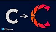 C Monogram Logo – Affinity Designer 2 Shape Builder Tutorial