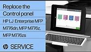 Replace the Control panel | HP Color LaserJet Enterprise MFP M776dn, MFP M776z, MFP M776zs | HP